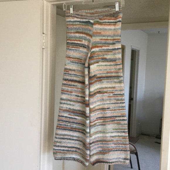 ZARA/“GRANDMA KNIT”MULTI PASTEL STRIPE HANDKNIT PANTS/NWT - Picture 5 of 10